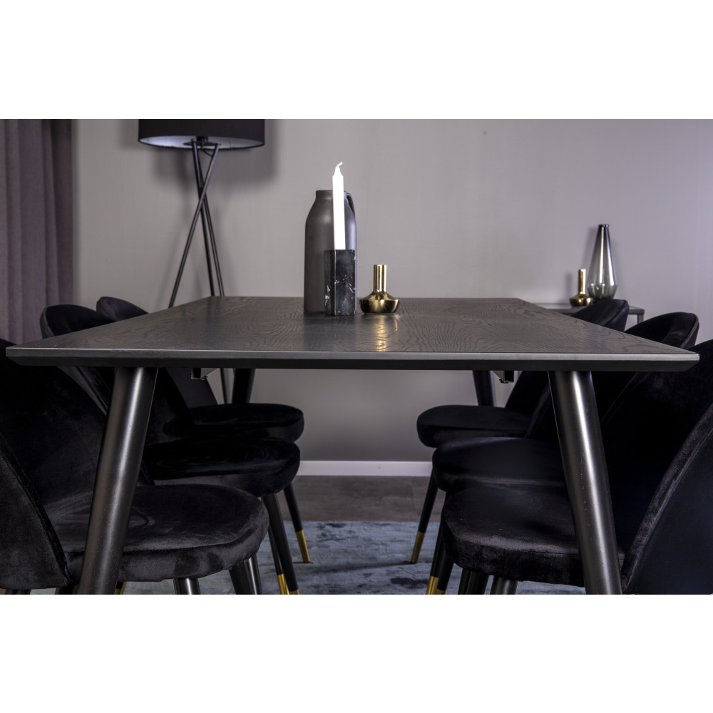Produktbild för Dipp Matbord med Velvet Stolarna