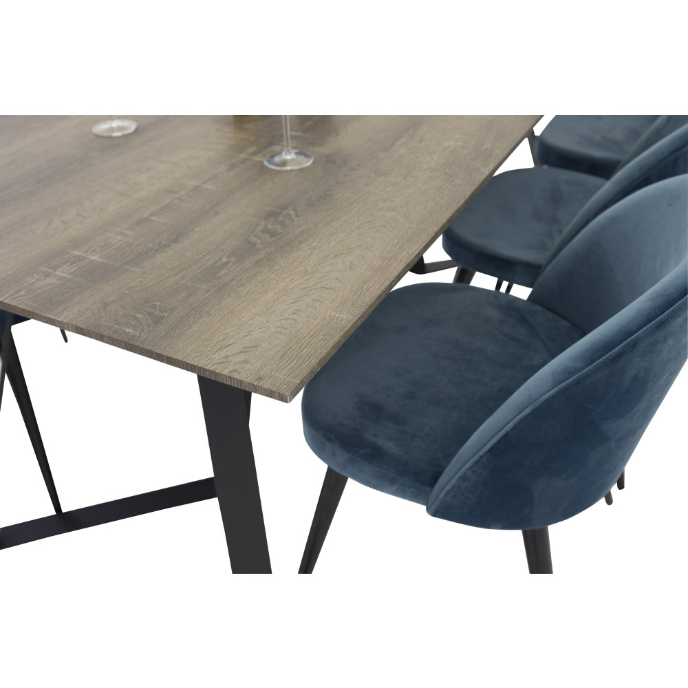 Produktbild för Marina Matbord med Velvet Stolarna