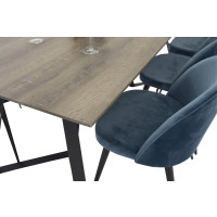 Produktbild för Marina Matbord med Velvet Stolarna