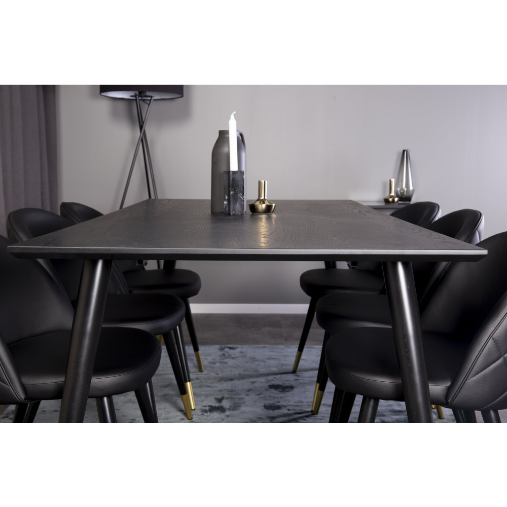 Produktbild för Dipp Matbord med Velvet Stolarna