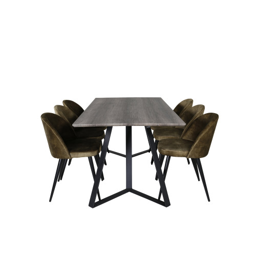 Venture Home Marina Matbord med Velvet Stolarna