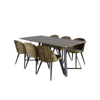 Produktbild för Marina Matbord med Velvet Stolarna
