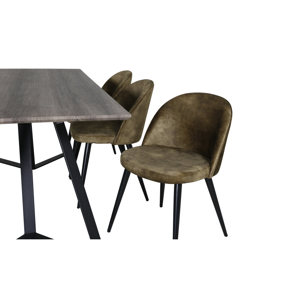 Produktbild för Marina Matbord med Velvet Stolarna