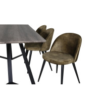 Produktbild för Marina Matbord med Velvet Stolarna