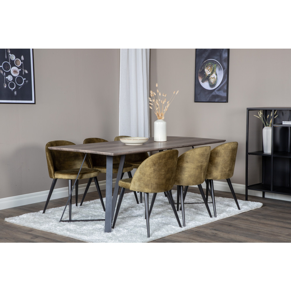 Produktbild för Marina Matbord med Velvet Stolarna
