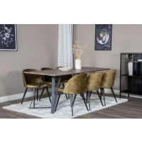 Produktbild för Marina Matbord med Velvet Stolarna