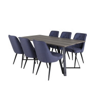 Produktbild för Marina Matbord med Velvet Deluxe Stolarna