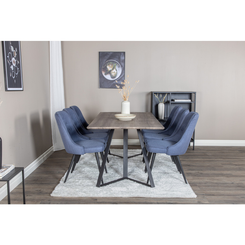 Produktbild för Marina Matbord med Velvet Deluxe Stolarna