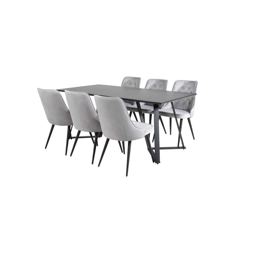 Produktbild för Marina Matbord med Velvet Deluxe Stolarna