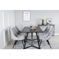 Produktbild för Marina Matbord med Velvet Deluxe Stolarna