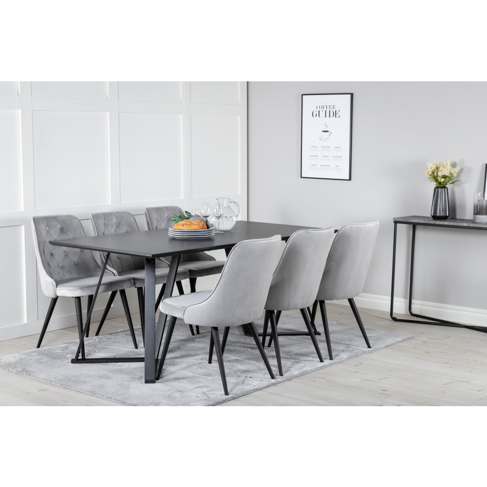 Produktbild för Marina Matbord med Velvet Deluxe Stolarna