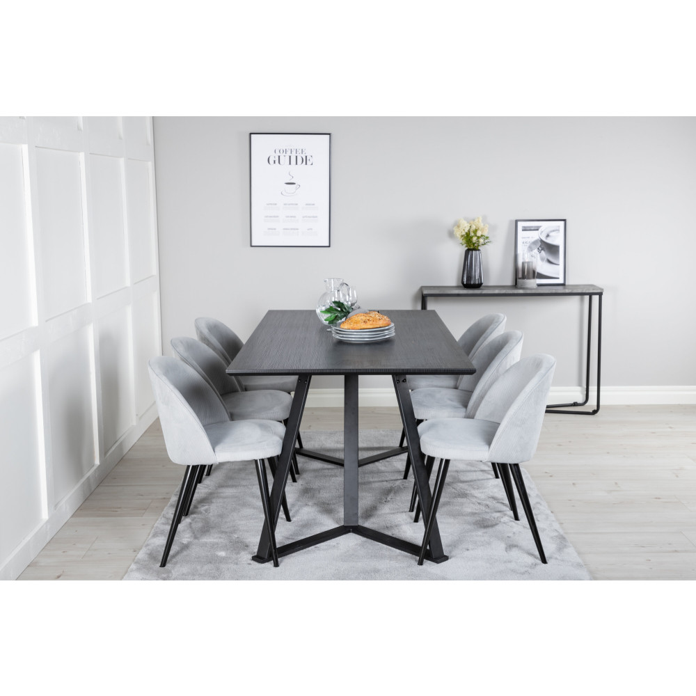Produktbild för Marina Matbord med Velvet Stolarna