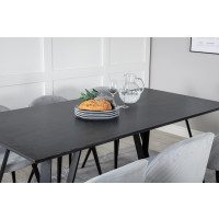 Produktbild för Marina Matbord med Velvet Stolarna