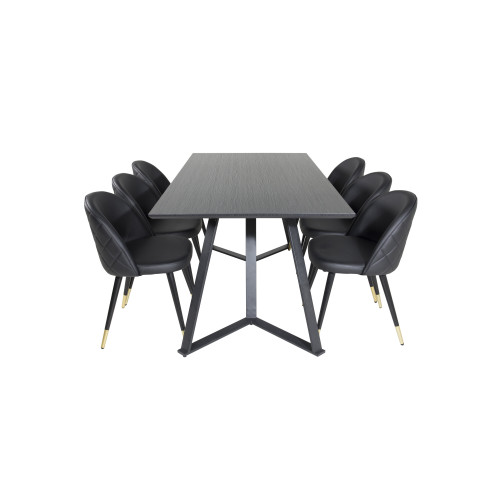 Venture Home Marina Matbord med Velvet Stolarna