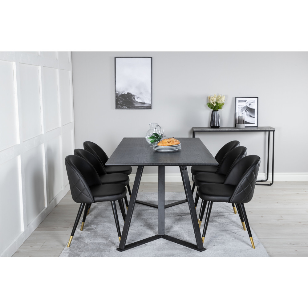 Produktbild för Marina Matbord med Velvet Stolarna