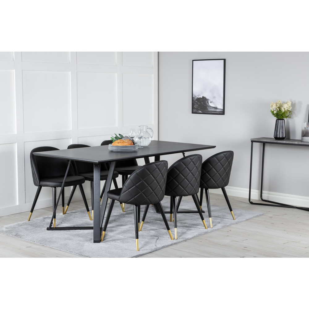 Produktbild för Marina Matbord med Velvet Stolarna