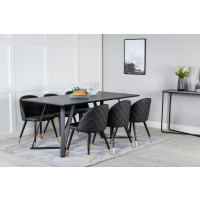 Produktbild för Marina Matbord med Velvet Stolarna