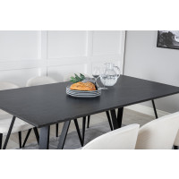 Produktbild för Marina Matbord med Velvet Stolarna