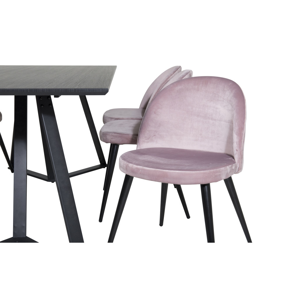Produktbild för Marina Matbord med Velvet Stolarna