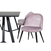Produktbild för Marina Matbord med Velvet Stolarna
