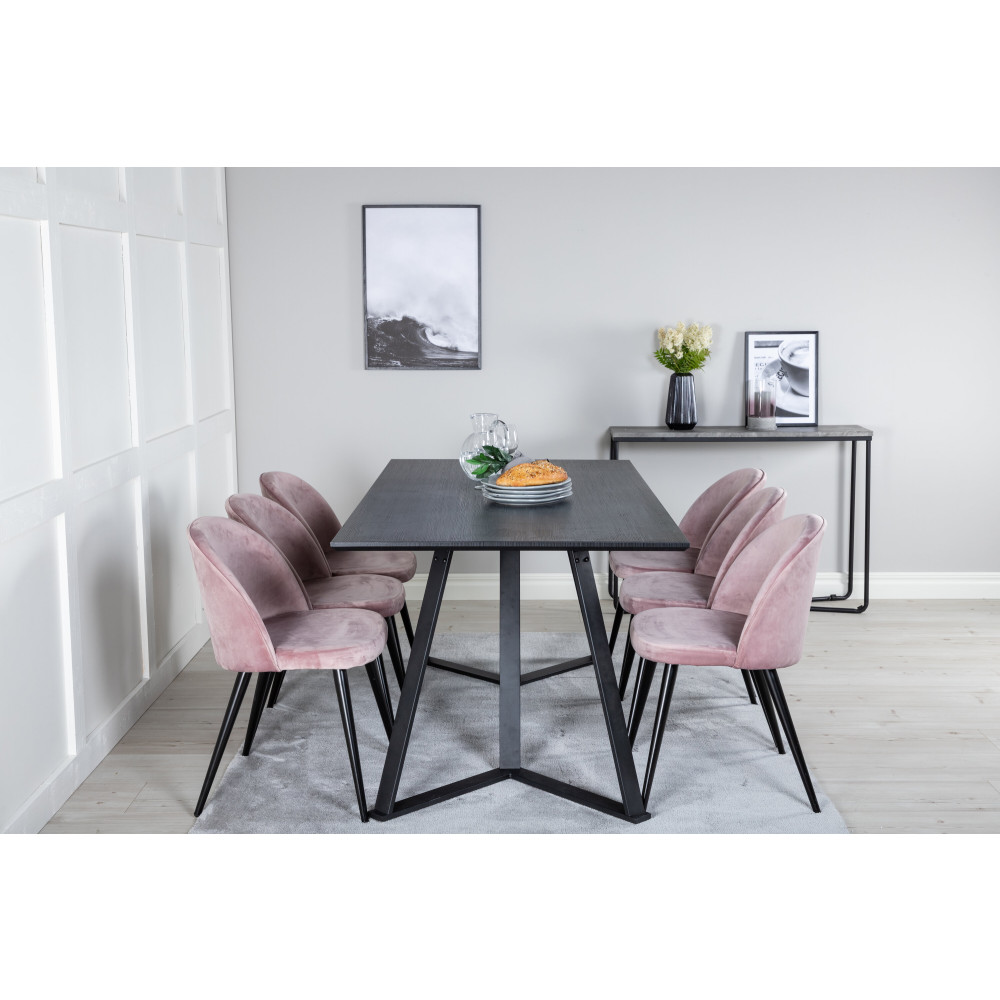 Produktbild för Marina Matbord med Velvet Stolarna
