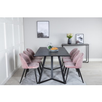 Produktbild för Marina Matbord med Velvet Stolarna