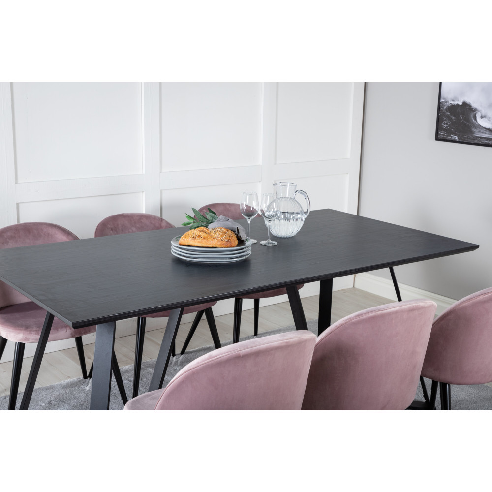Produktbild för Marina Matbord med Velvet Stolarna