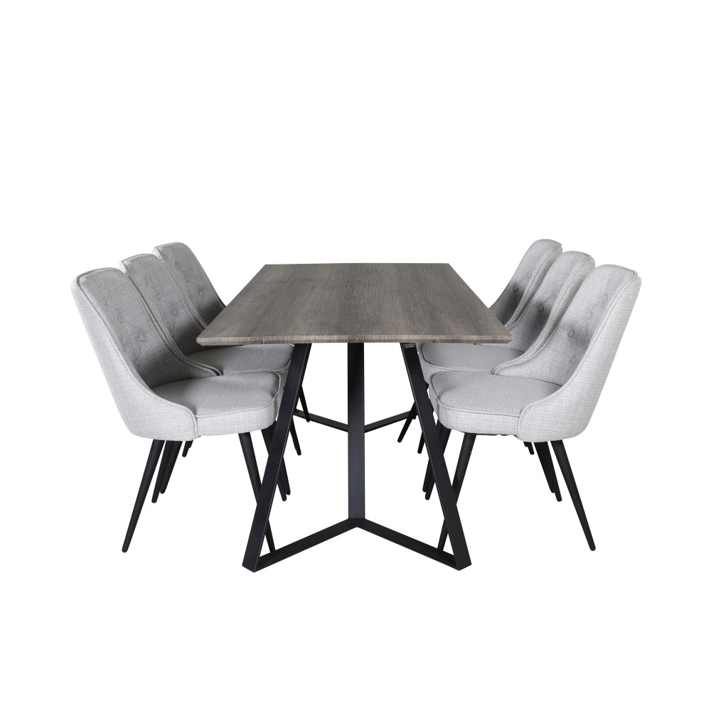 Produktbild för Marina Matbord med Velvet Deluxe Stolarna