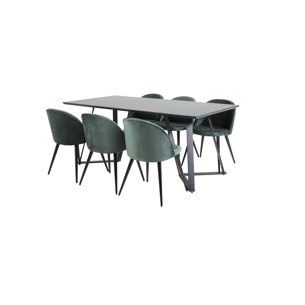 Produktbild för Marina Matbord med Velvet Stolarna