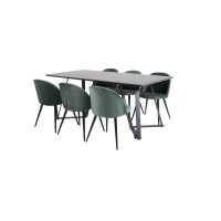 Produktbild för Marina Matbord med Velvet Stolarna