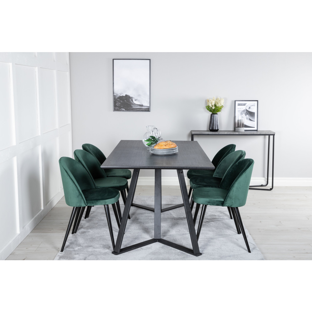 Produktbild för Marina Matbord med Velvet Stolarna