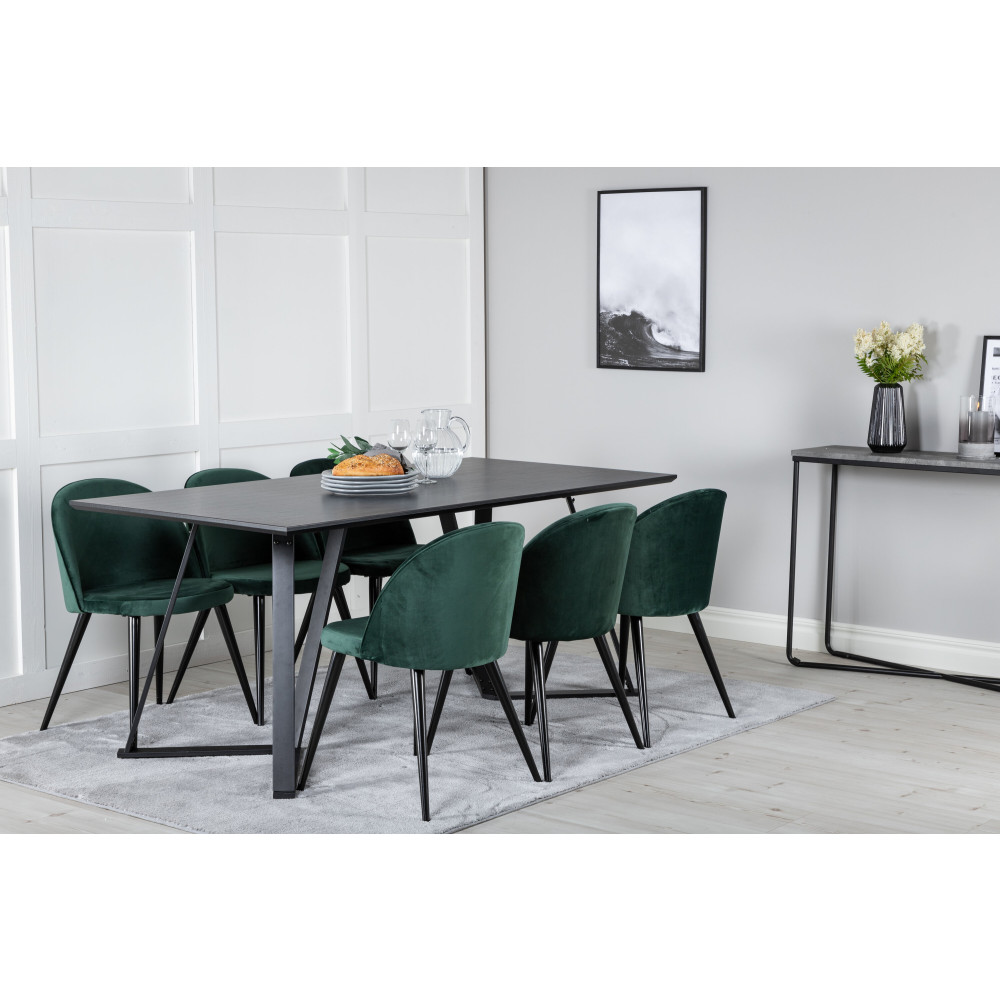 Produktbild för Marina Matbord med Velvet Stolarna