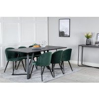Produktbild för Marina Matbord med Velvet Stolarna