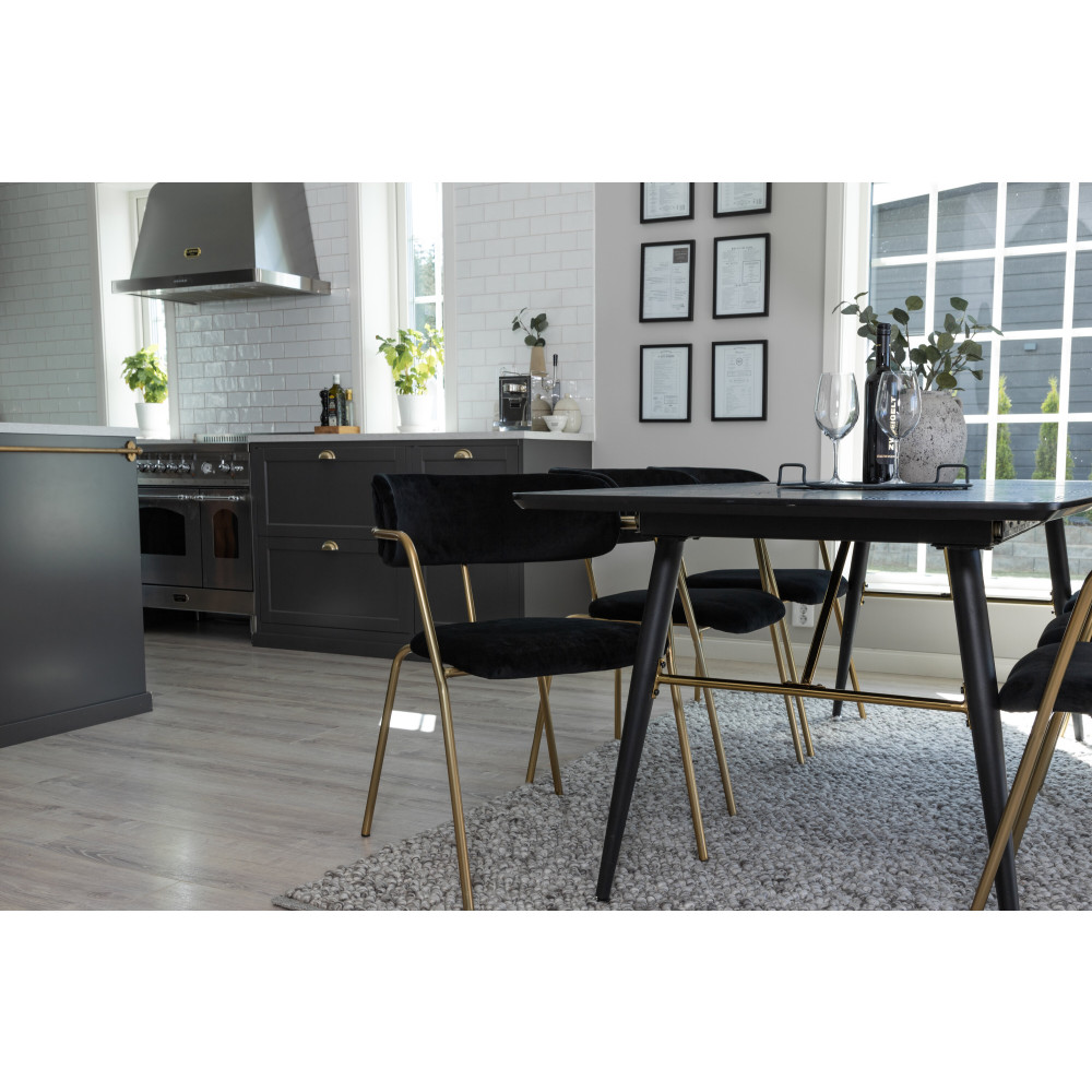 Produktbild för Gold Matbord med Arrow Stolarna