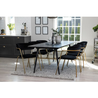 Produktbild för Gold Matbord med Arrow Stolarna