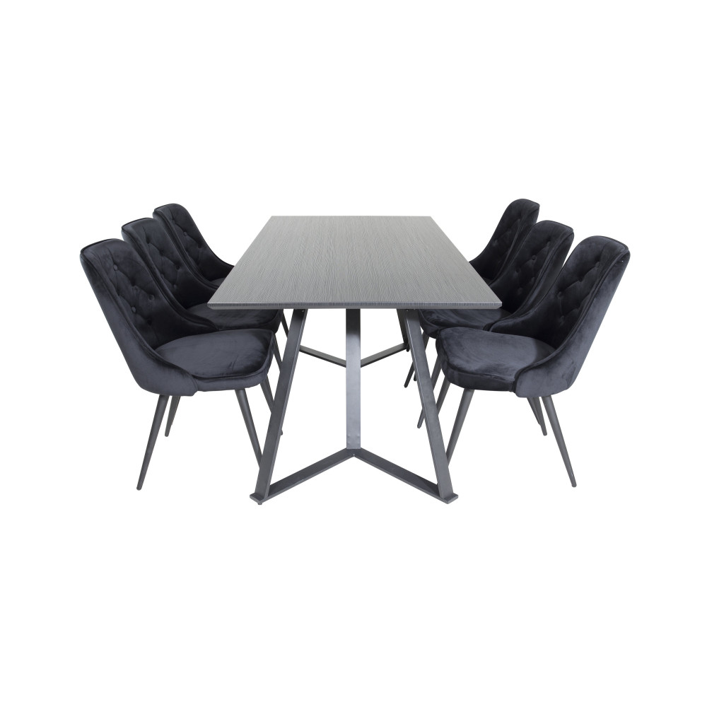 Produktbild för Marina Matbord med Velvet Deluxe Stolarna