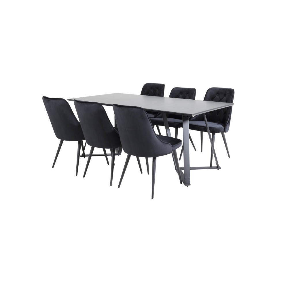Produktbild för Marina Matbord med Velvet Deluxe Stolarna