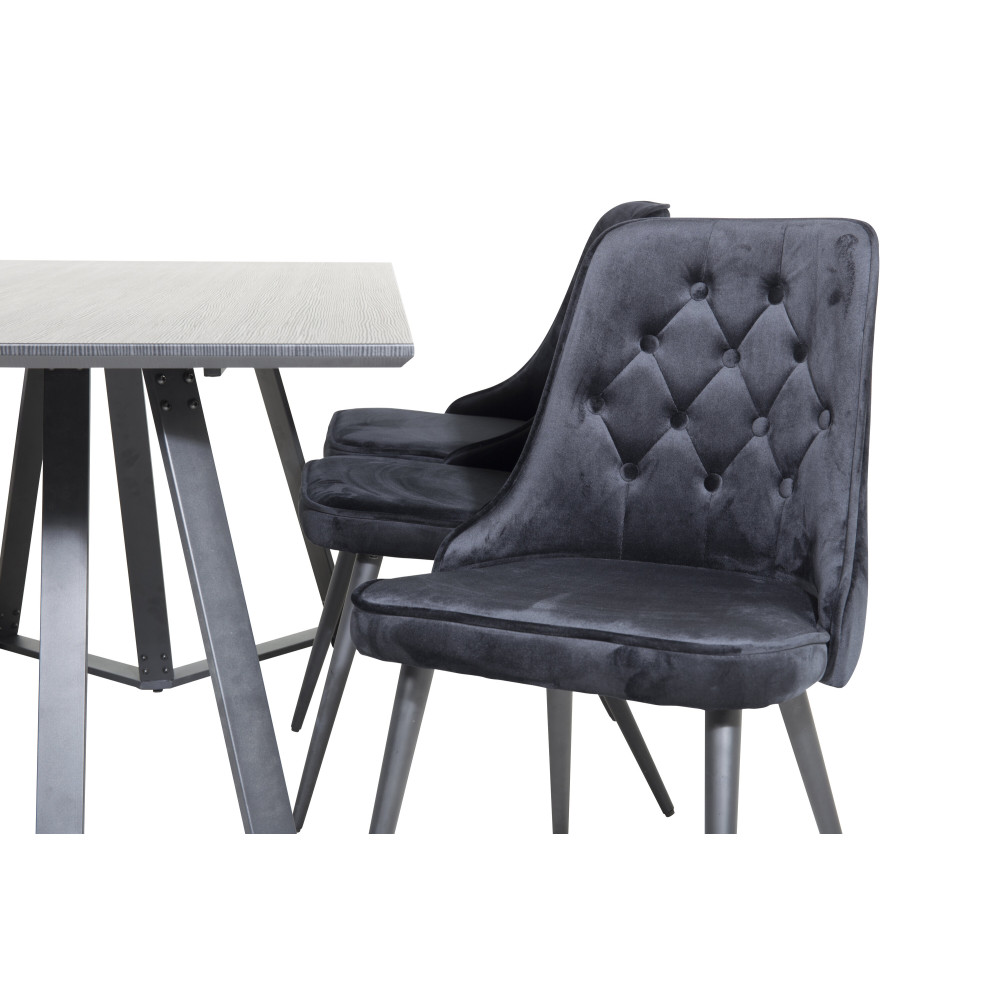 Produktbild för Marina Matbord med Velvet Deluxe Stolarna