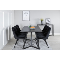Produktbild för Marina Matbord med Velvet Deluxe Stolarna