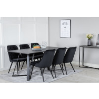 Produktbild för Marina Matbord med Velvet Deluxe Stolarna