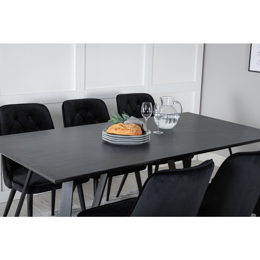 Produktbild för Marina Matbord med Velvet Deluxe Stolarna