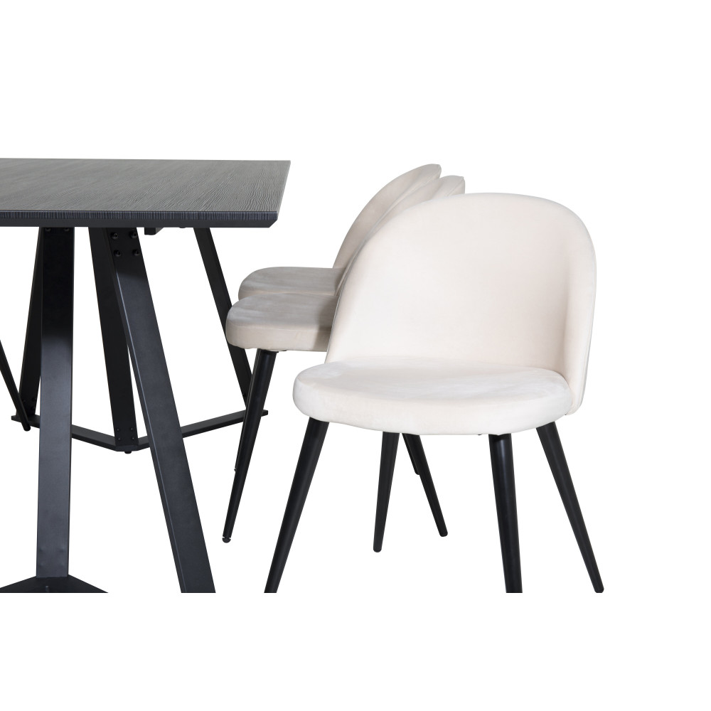 Produktbild för Marina Matbord med Velvet Stolarna
