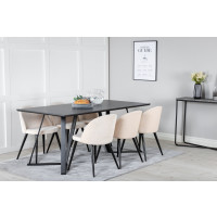 Produktbild för Marina Matbord med Velvet Stolarna
