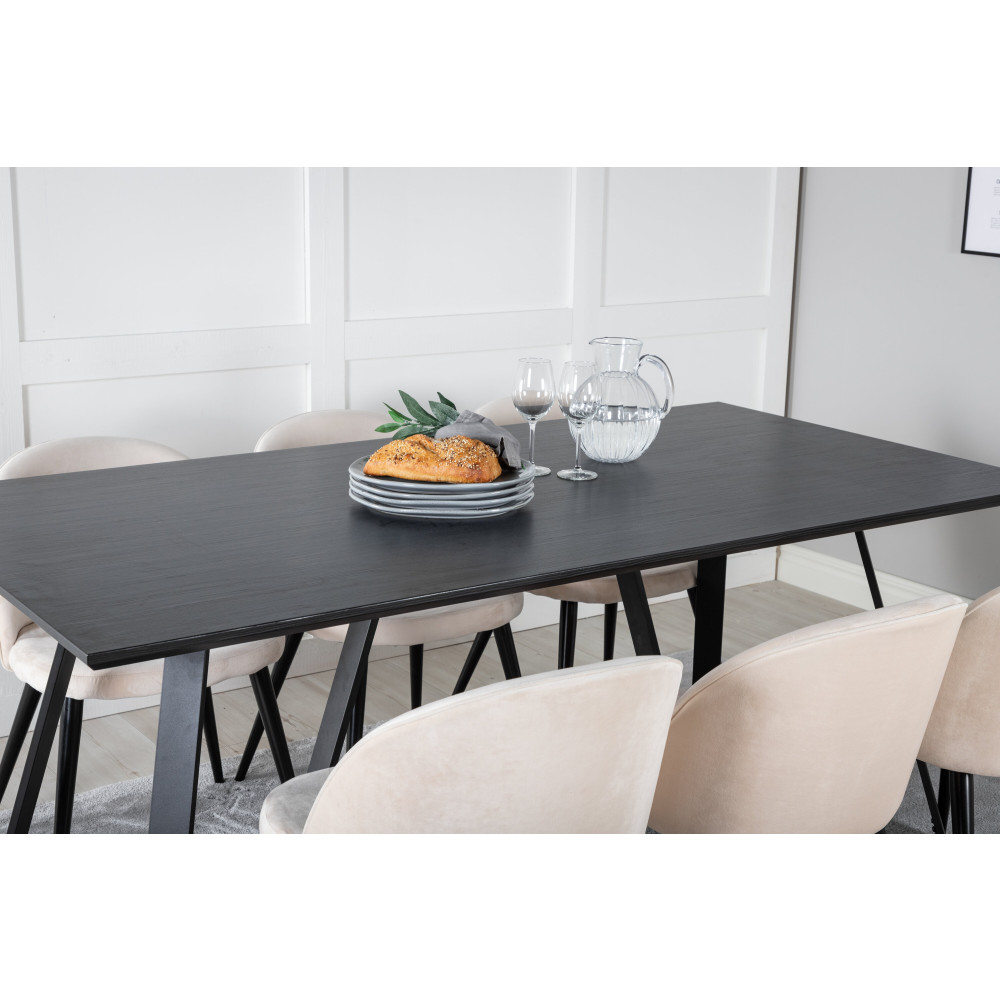 Produktbild för Marina Matbord med Velvet Stolarna