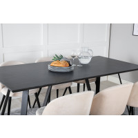Produktbild för Marina Matbord med Velvet Stolarna