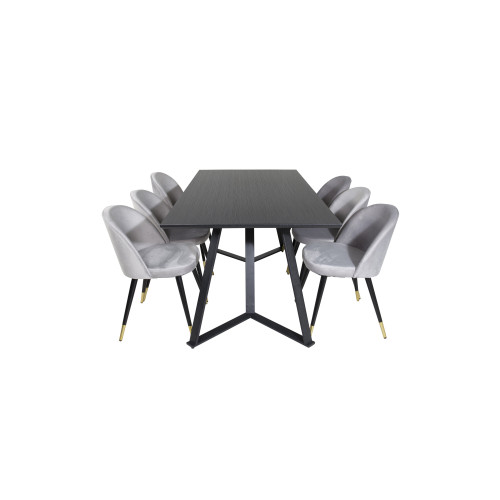 Venture Home Marina Matbord med Velvet Stolarna