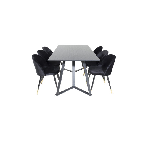 Venture Home Marina Matbord med Velvet Stolarna