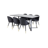 Produktbild för Marina Matbord med Velvet Stolarna