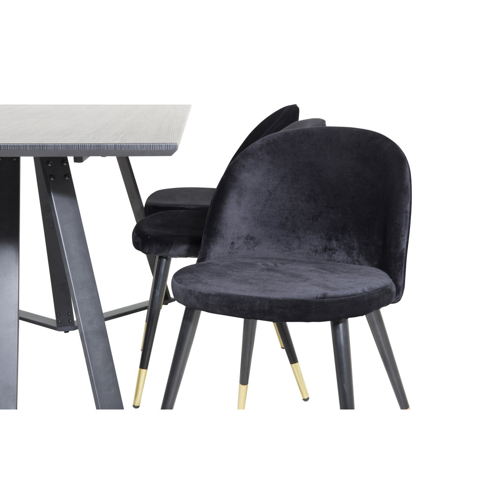Produktbild för Marina Matbord med Velvet Stolarna