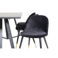 Produktbild för Marina Matbord med Velvet Stolarna